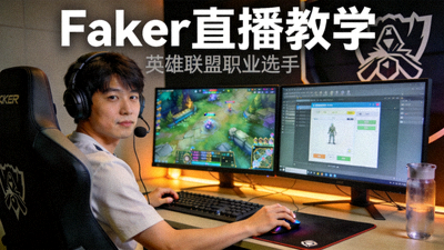 英雄联盟职业选手Faker直播教学画面